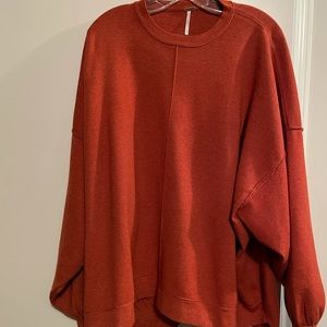 Free People Uptown Pullover orange sweater
